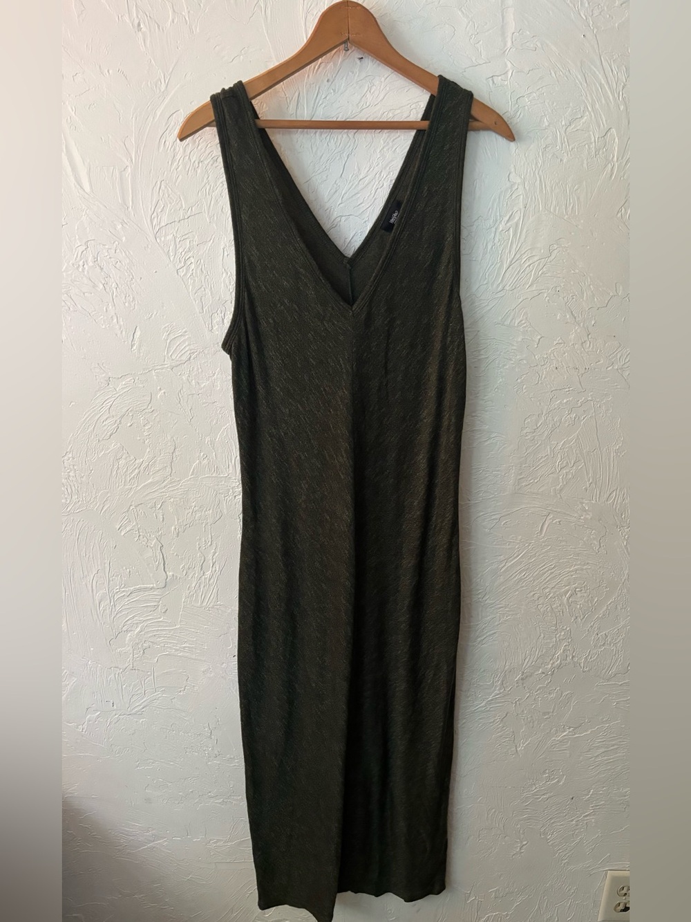 Mossimo Supply Co. Sleeveless V-Neck Olive Maxi Dress